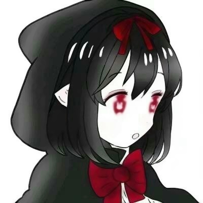 可爱女生黑化头像动漫手绘图片