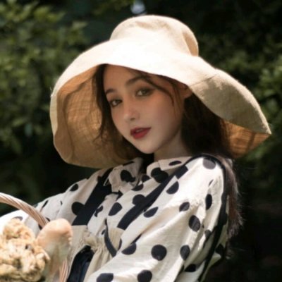 戴帽子女生头像时尚高清图片