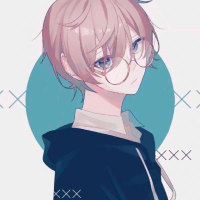 情头一男一女分开两张卡通二次元高清图片
