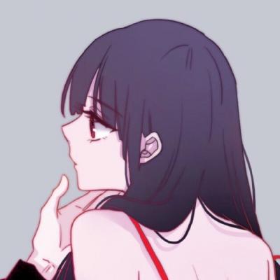 情头一男一女分开两张卡通二次元高清图片