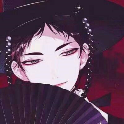冷酷黑暗系情侣头像动漫一左一右图片