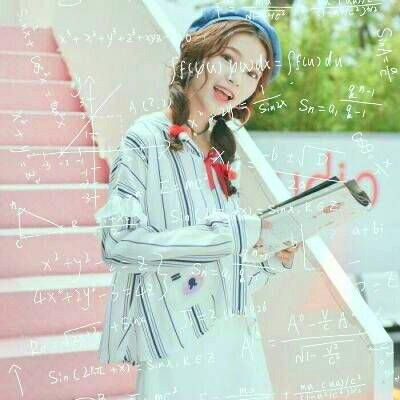 qq女生头像小清新带数学公式图片