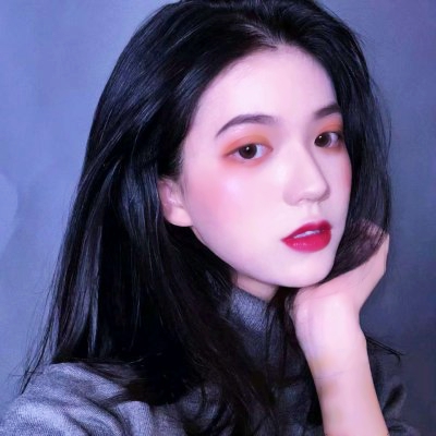 紫色系女生头像真人背景图片