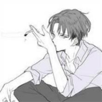 头像动漫男生冷酷帅吸烟孤独图片