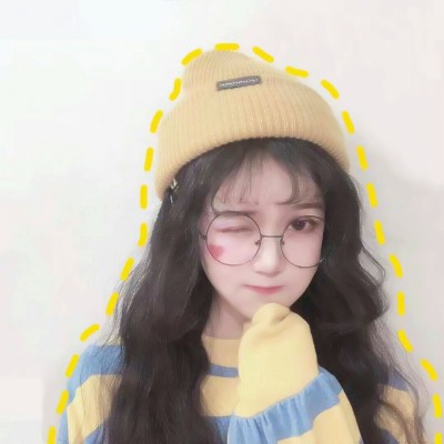 微信头像戴眼镜女