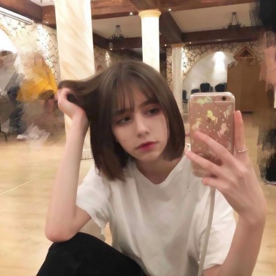 微信女生头像高冷短发图片
