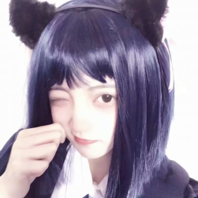 紫色系女生头像真人背景图片