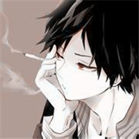 头像动漫男生冷酷帅吸烟孤独图片