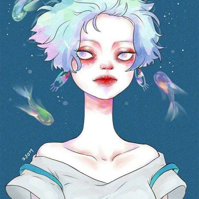 恐怖动漫图片女生头像