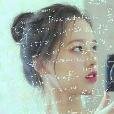 qq女生头像小清新带数学公式图片