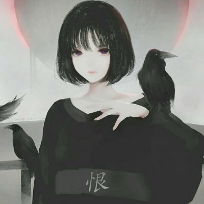 女生头像高冷厌世动漫暗黑系列图片