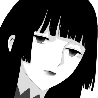 黑白图丧女头动漫