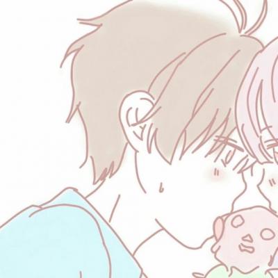 情侣头像高甜亲吻动漫