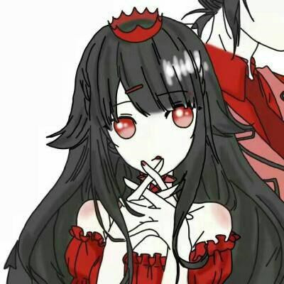冷酷黑暗系情侣头像动漫一左一右图片