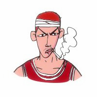 抽烟图片头像男动漫