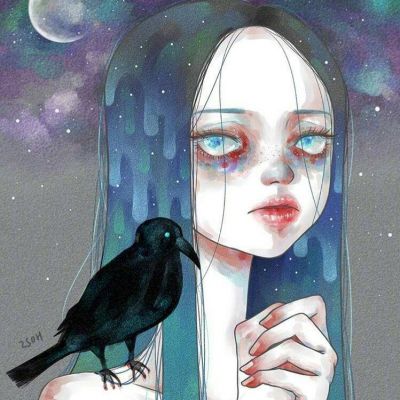 恐怖动漫图片女生头像