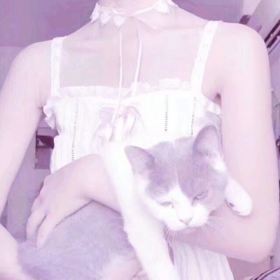 紫色系女生头像真人背景图片