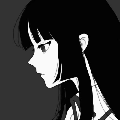 黑白图丧女头动漫