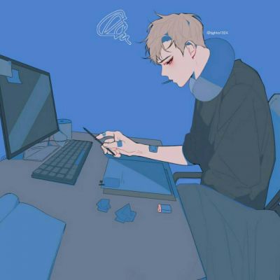 孤独伤感动漫头像男生图片