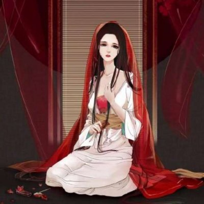 唯美伤感的古风头像女手绘图片
