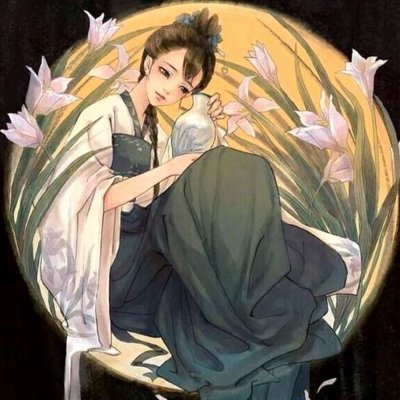 唯美伤感的古风头像女手绘图片