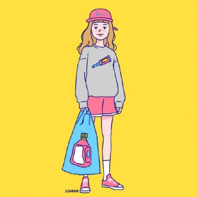 手绘漂亮时尚女生卡通头像图片