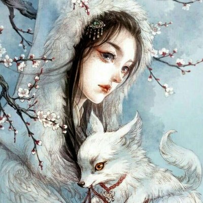 唯美伤感的古风头像女手绘图片