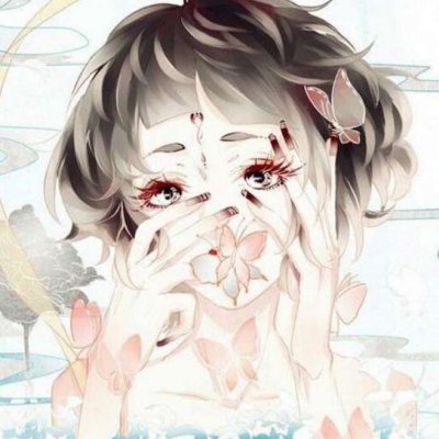 唯美伤感的古风头像女手绘图片