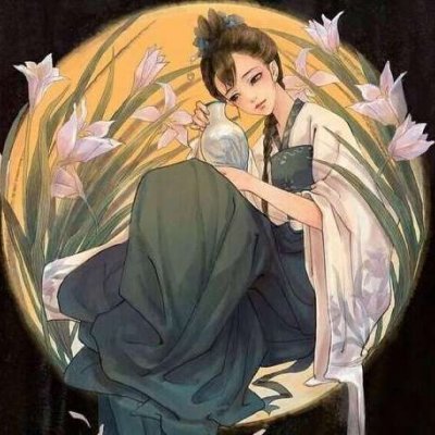 唯美伤感的古风头像女手绘图片