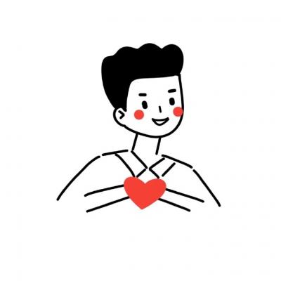 情侣头像漫画一左一右可爱高清图片