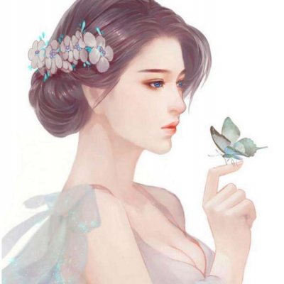 唯美伤感的古风头像女手绘图片