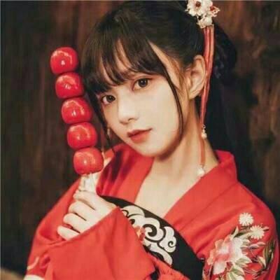 古风红衣霸气女生头像