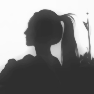 黑白头像女生高冷侧面