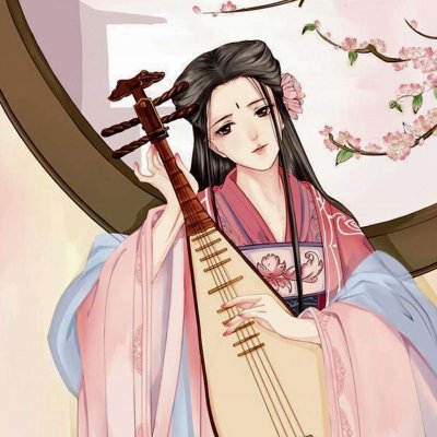 唯美伤感的古风头像女手绘图片
