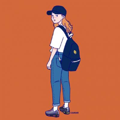手绘漂亮时尚女生卡通头像图片