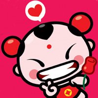 头像可爱卡通招财