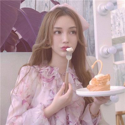 真人女生头像唯美粉色少女心图片