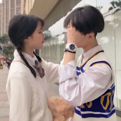 微信双人真人情头超甜高清图片