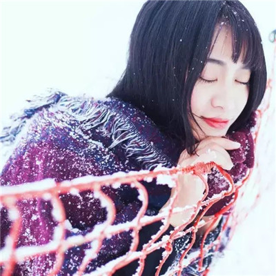 冬天唯美气质美女真人头像图片