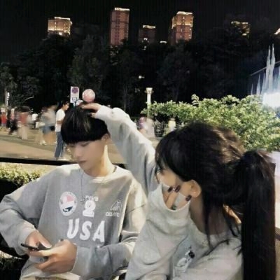 甜蜜的真人双人情头图片