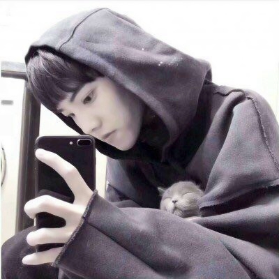微信头像男生手机控挡脸高清图片