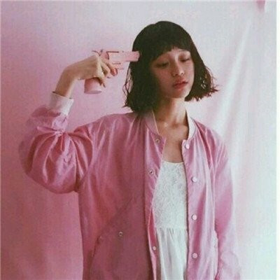 真人女生头像唯美粉色少女心图片