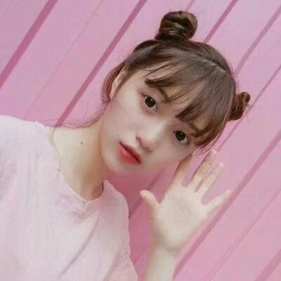 真人女生头像唯美粉色少女心图片