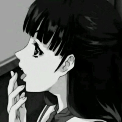 女动漫头像黑白高冷丧系高清图片