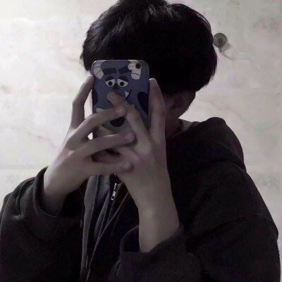 微信头像男生手机控挡脸高清图片