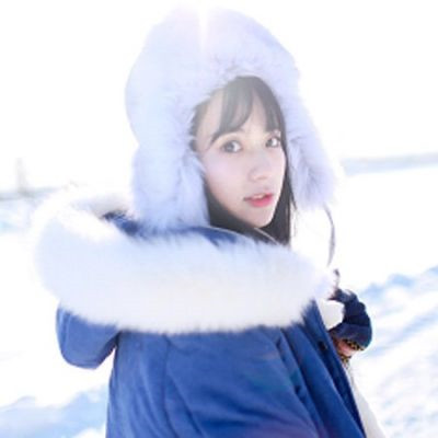 冬天唯美气质美女真人头像图片