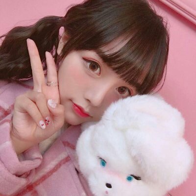 少女软妹头像粉色