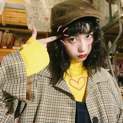 短发女孩微信头像图片