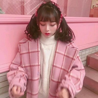 少女软妹头像粉色