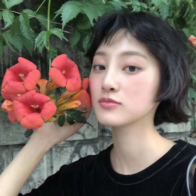 短发女孩微信头像图片